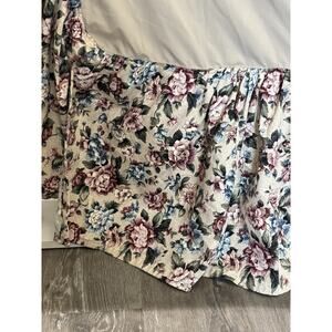 Vintage Springs Floral Queen Bed Skirt Dust Ruffle Cottagecore USA